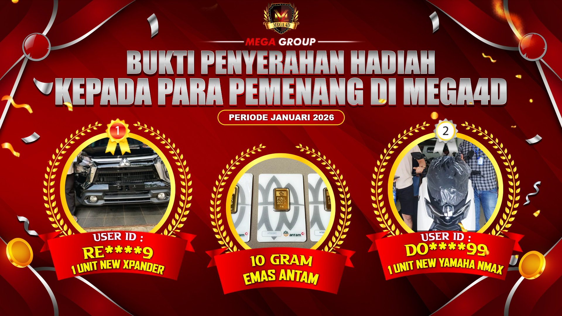 	Selamat Kepada Member Setia MEGA4D Sudah Memenangkan Satu Unit Mobil Pajero Sport